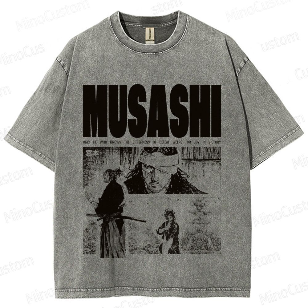 Miyamoto Musashi (1961) Samurai Graphic Washed Vintage T - Shirt