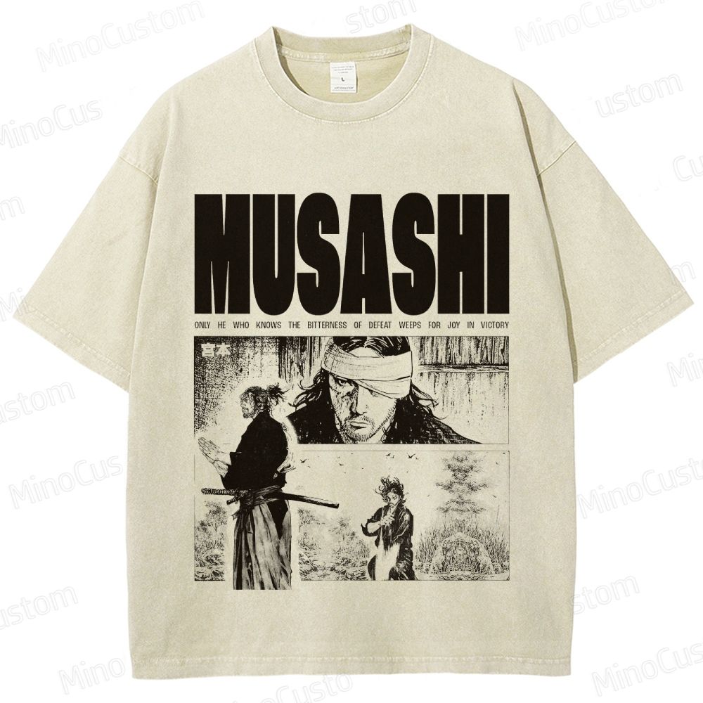 Miyamoto Musashi (1961) Samurai Graphic Washed Vintage T - Shirt