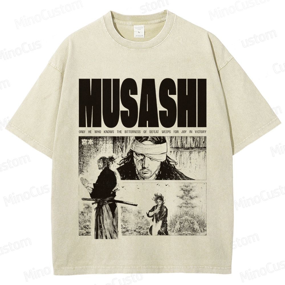 Miyamoto Musashi (1961) Samurai Graphic Washed Vintage T - Shirt