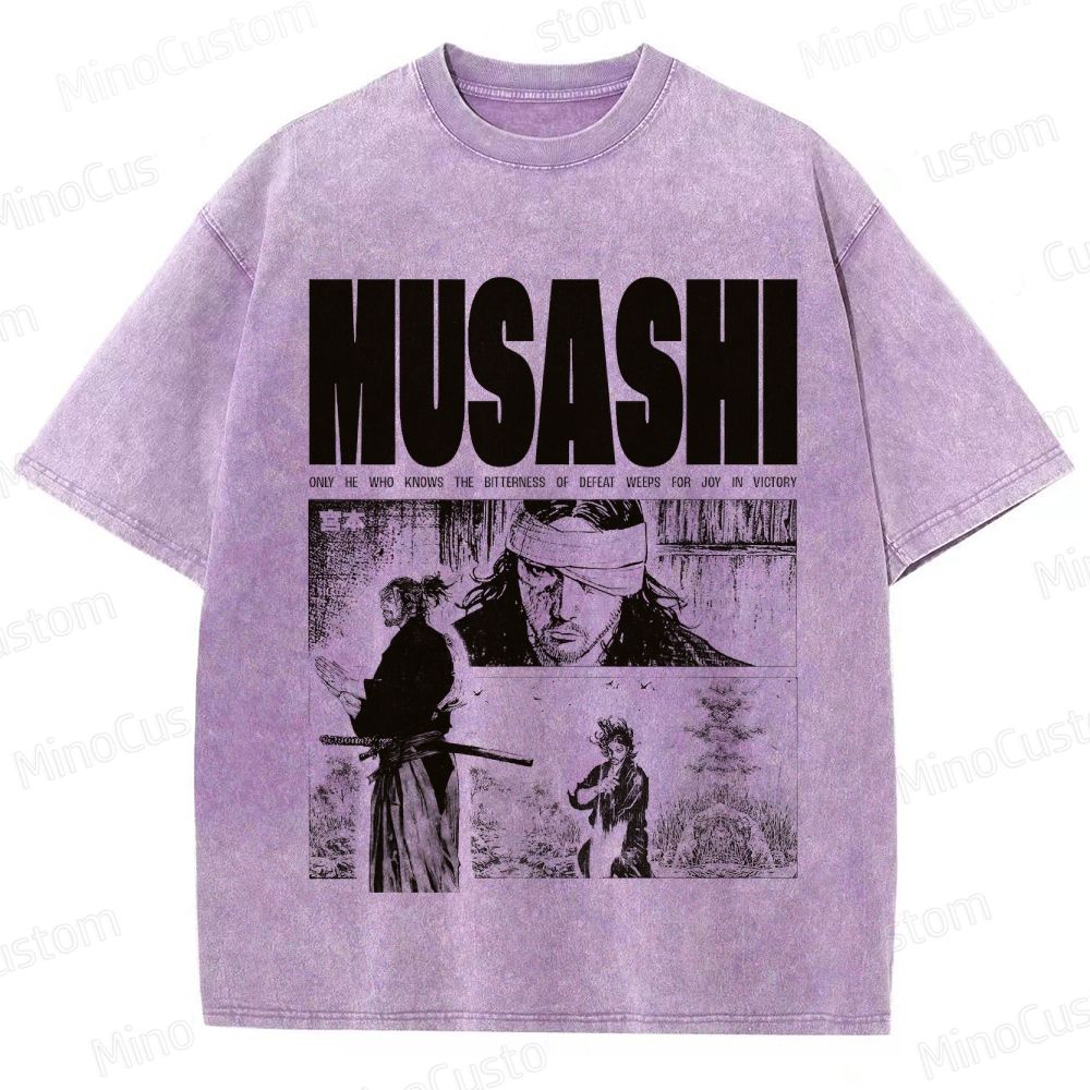 Miyamoto Musashi (1961) Samurai Graphic Washed Vintage T - Shirt