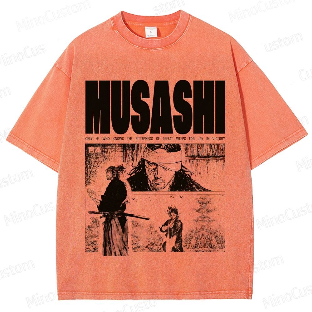 Miyamoto Musashi (1961) Samurai Graphic Washed Vintage T - Shirt