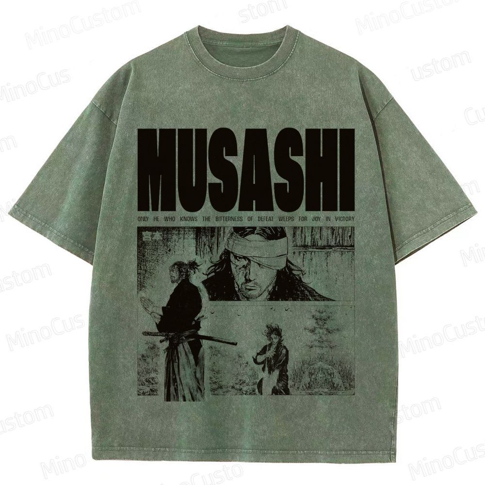 Miyamoto Musashi (1961) Samurai Graphic Washed Vintage T - Shirt