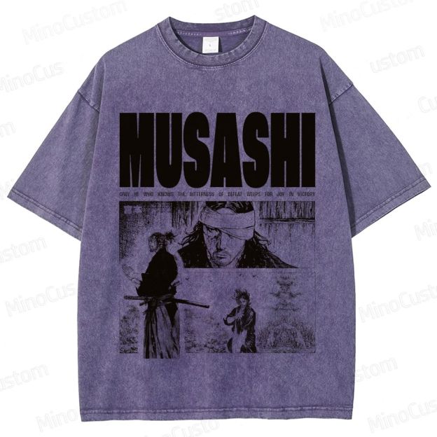 Miyamoto Musashi (1961) Samurai Graphic Washed Vintage T - Shirt