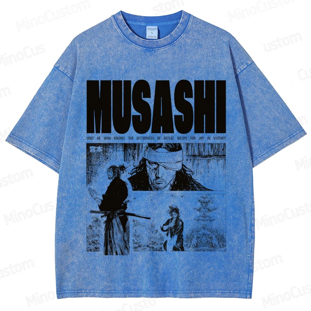 Miyamoto Musashi (1961) Samurai Graphic Washed Vintage T - Shirt