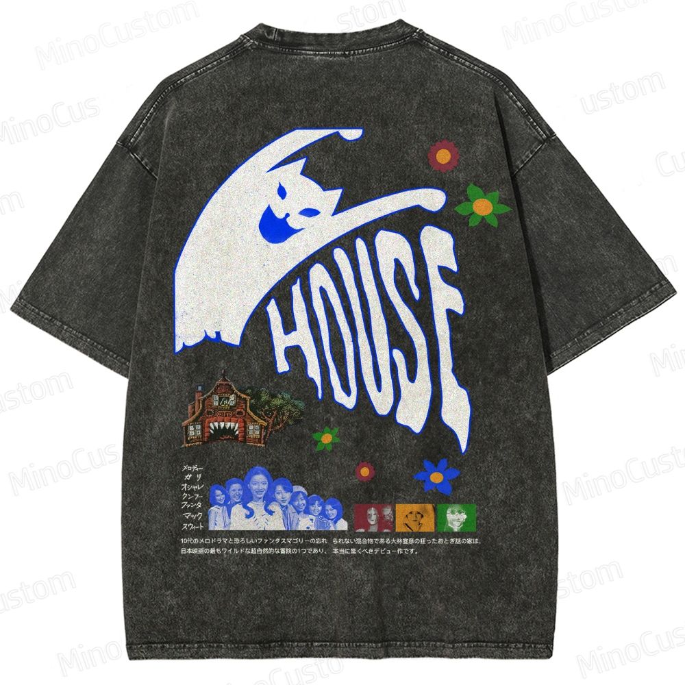 Hausu 1977 Horror Cult Graphic Washed T-Shirt 