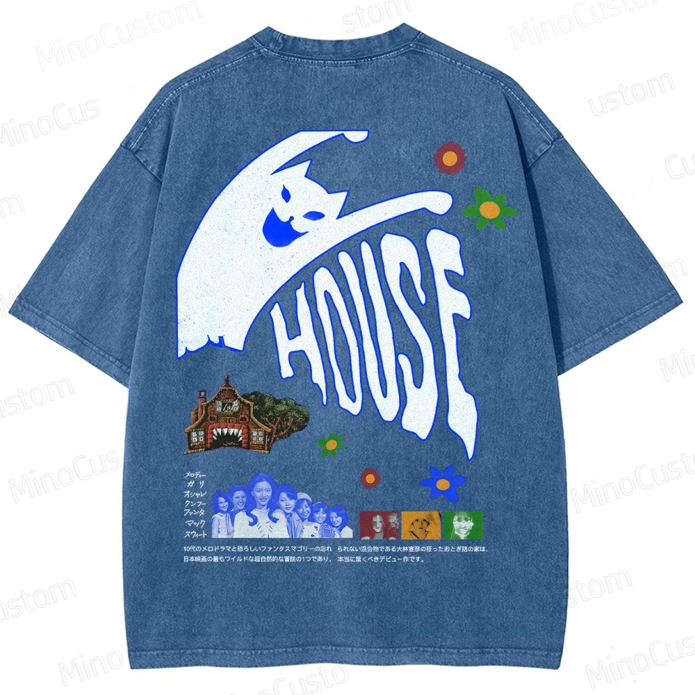 Hausu 1977 Horror Cult Graphic Washed T-Shirt 
