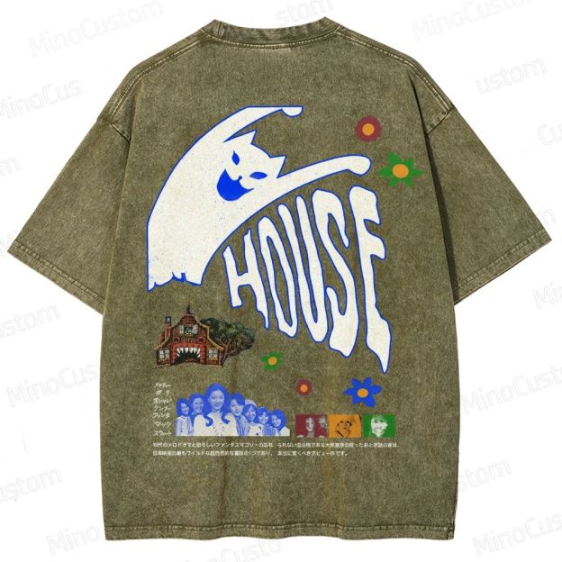 Hausu 1977 Horror Cult Graphic Washed T-Shirt 