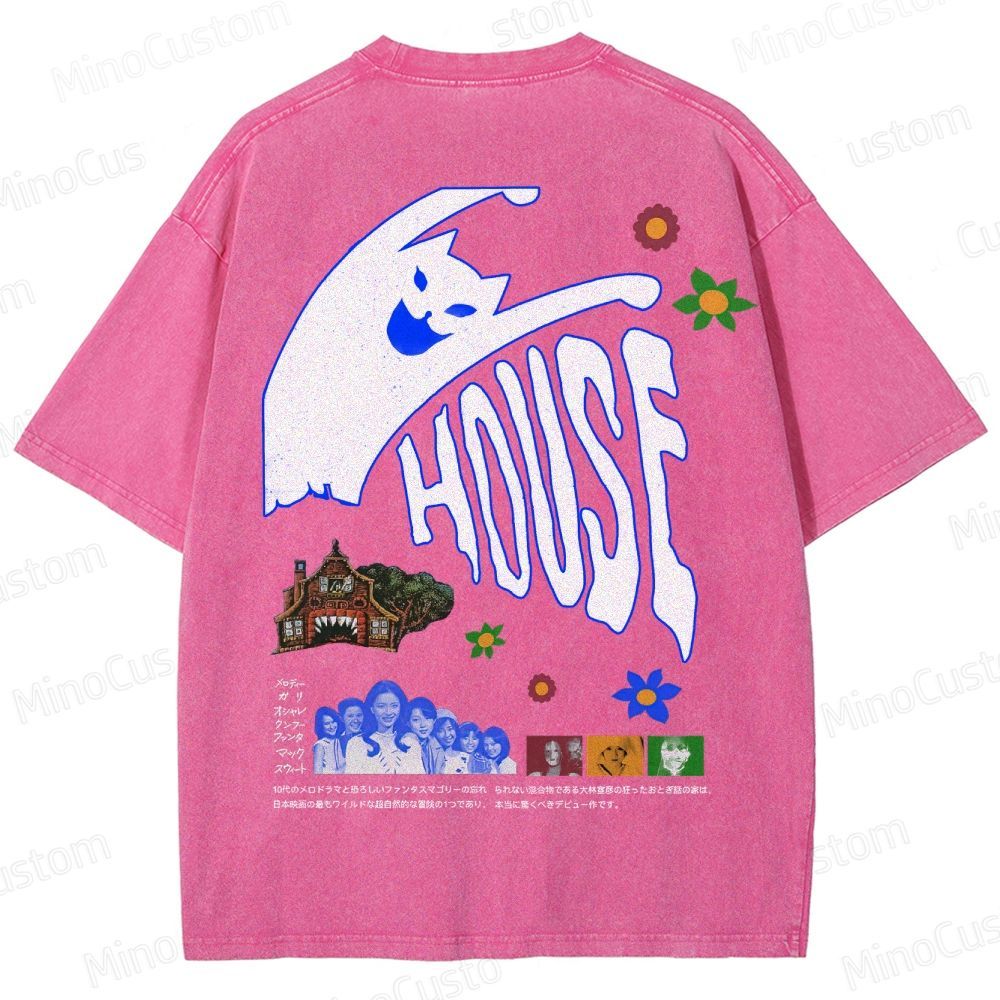 Hausu 1977 Horror Cult Graphic Washed T-Shirt 