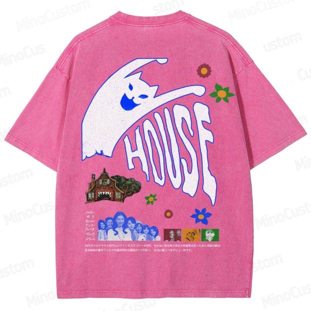 Hausu 1977 Horror Cult Graphic Washed T-Shirt 