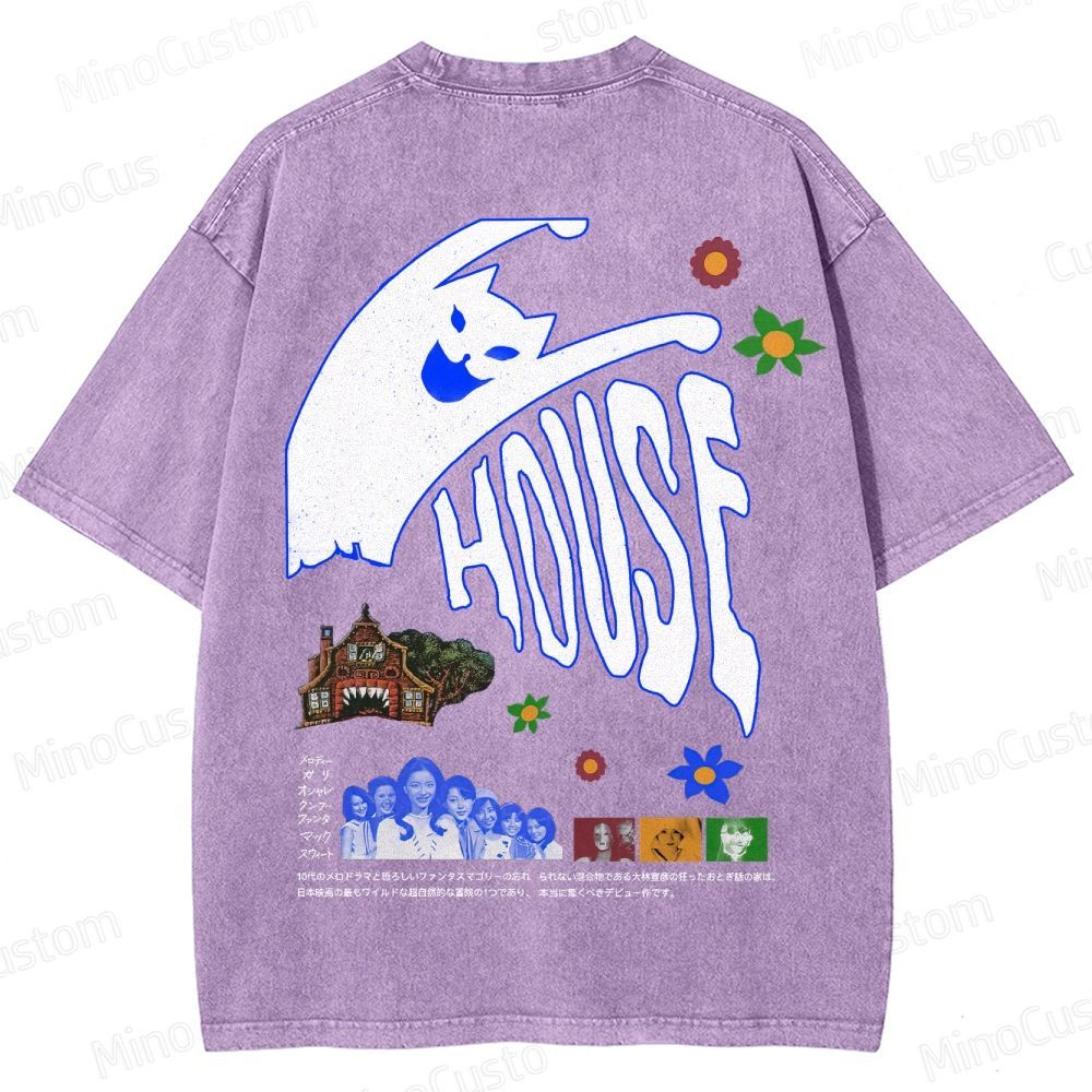 Hausu 1977 Horror Cult Graphic Washed T-Shirt 