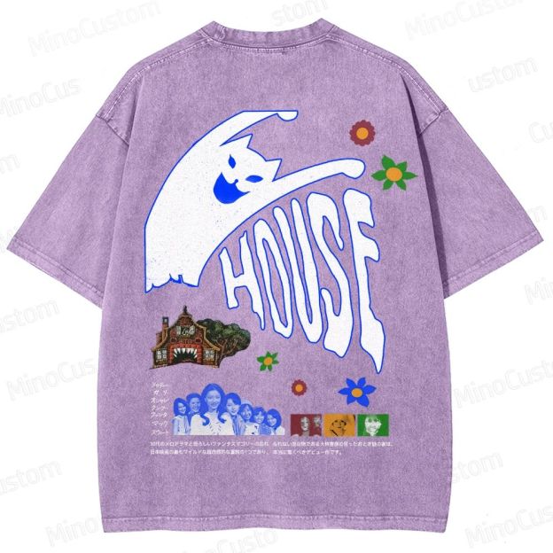 Hausu 1977 Horror Cult Graphic Washed T-Shirt 