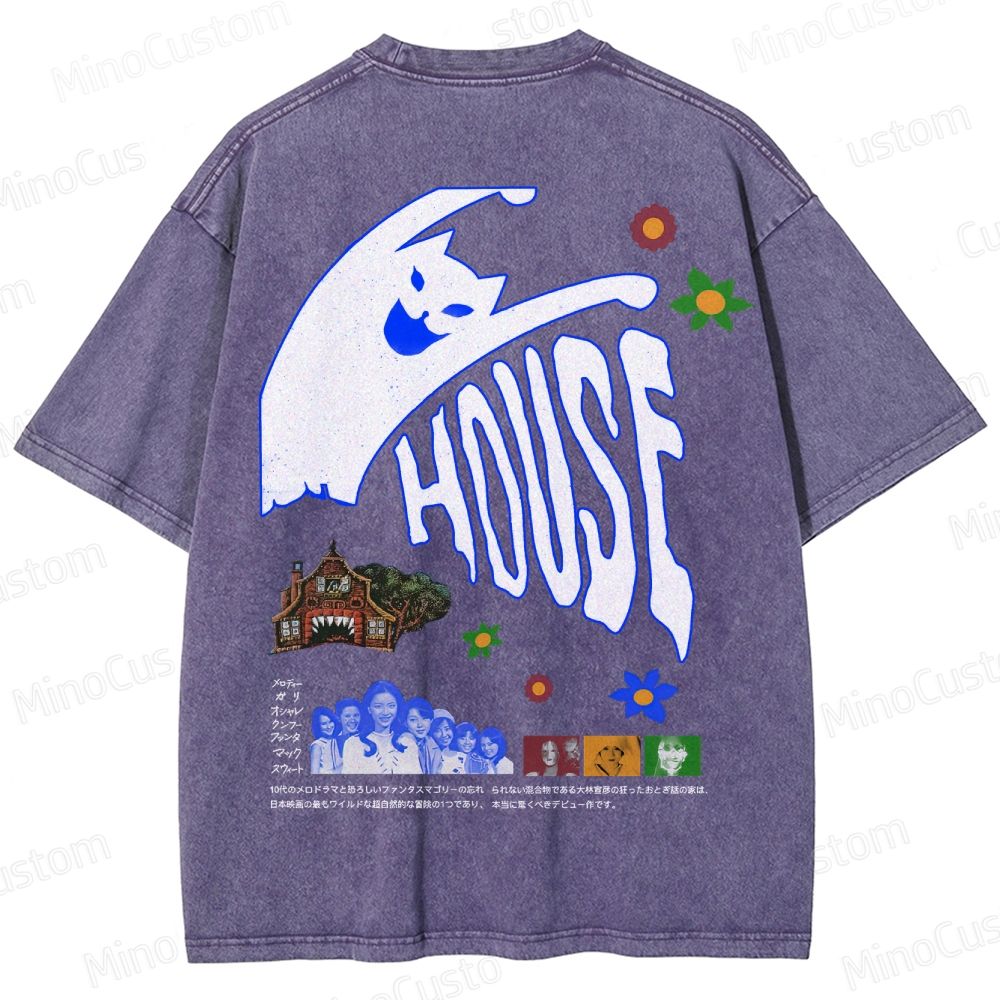 Hausu 1977 Horror Cult Graphic Washed T-Shirt 