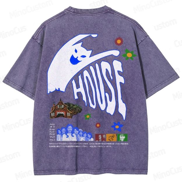 Hausu 1977 Horror Cult Graphic Washed T-Shirt 