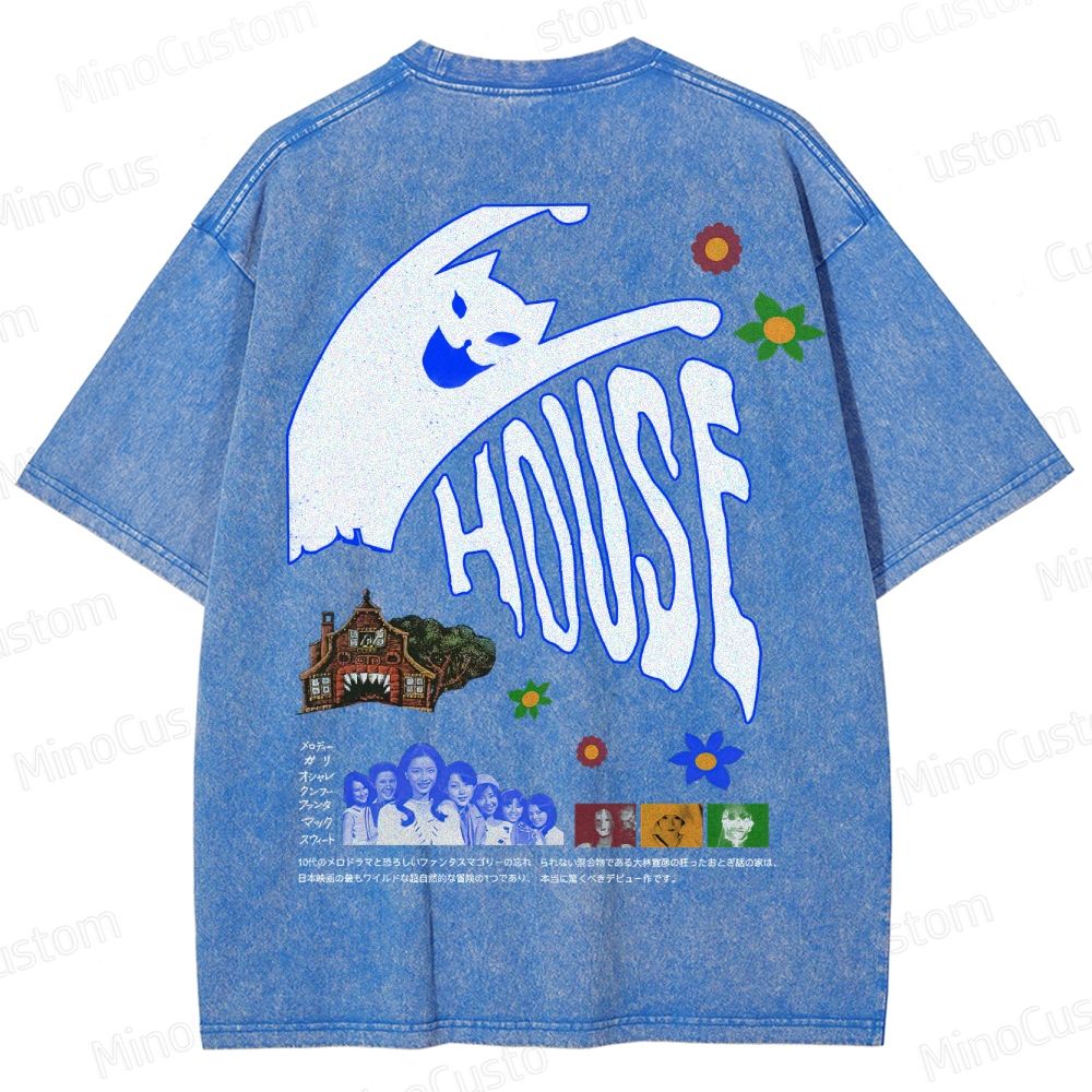 Hausu 1977 Horror Cult Graphic Washed T-Shirt 