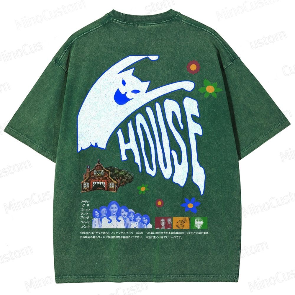 Hausu 1977 Horror Cult Graphic Washed T-Shirt 