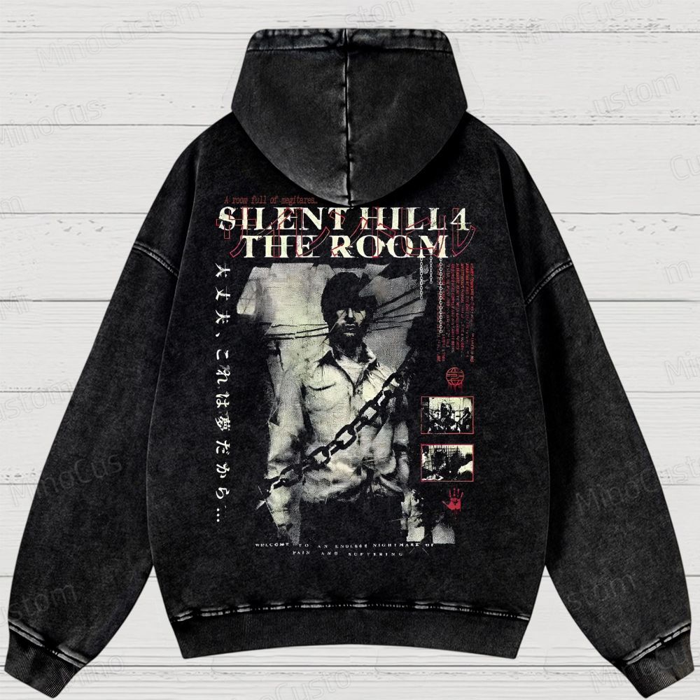 Silent Hill 4 Shirt: Creepy Horror Game Washed Hoodies