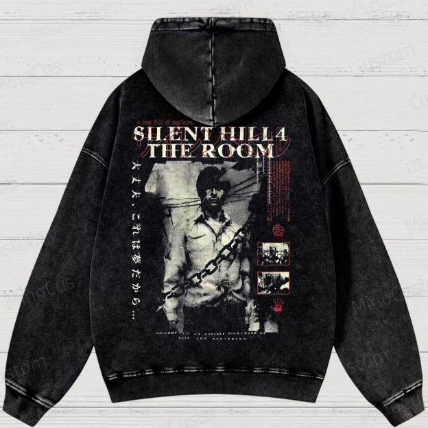 Silent Hill 4 Shirt: Creepy Horror Game Washed Hoodies