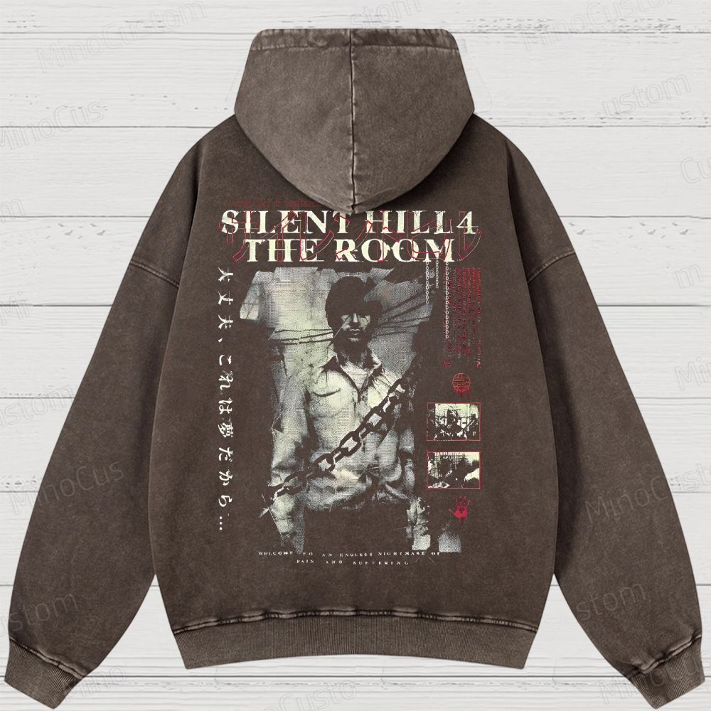 Silent Hill 4 Shirt: Creepy Horror Game Washed Hoodies