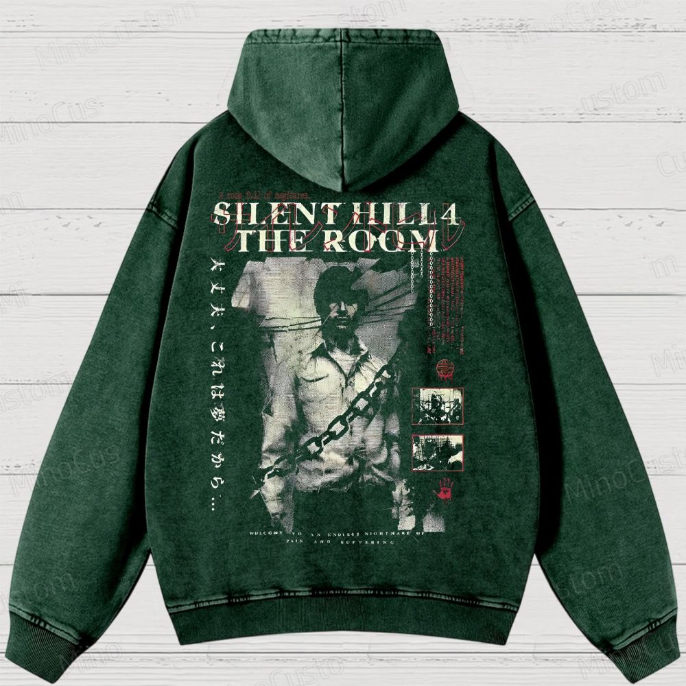 Silent Hill 4 Shirt: Creepy Horror Game Washed Hoodies