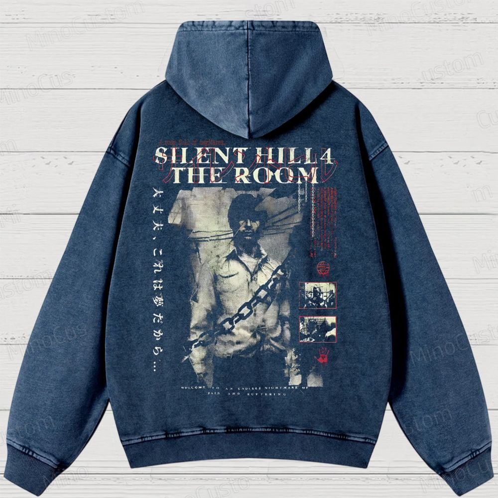 Silent Hill 4 Shirt: Creepy Horror Game Washed Hoodies