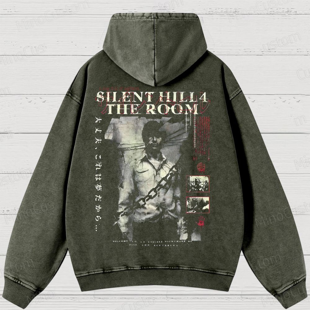 Silent Hill 4 Shirt: Creepy Horror Game Washed Hoodies