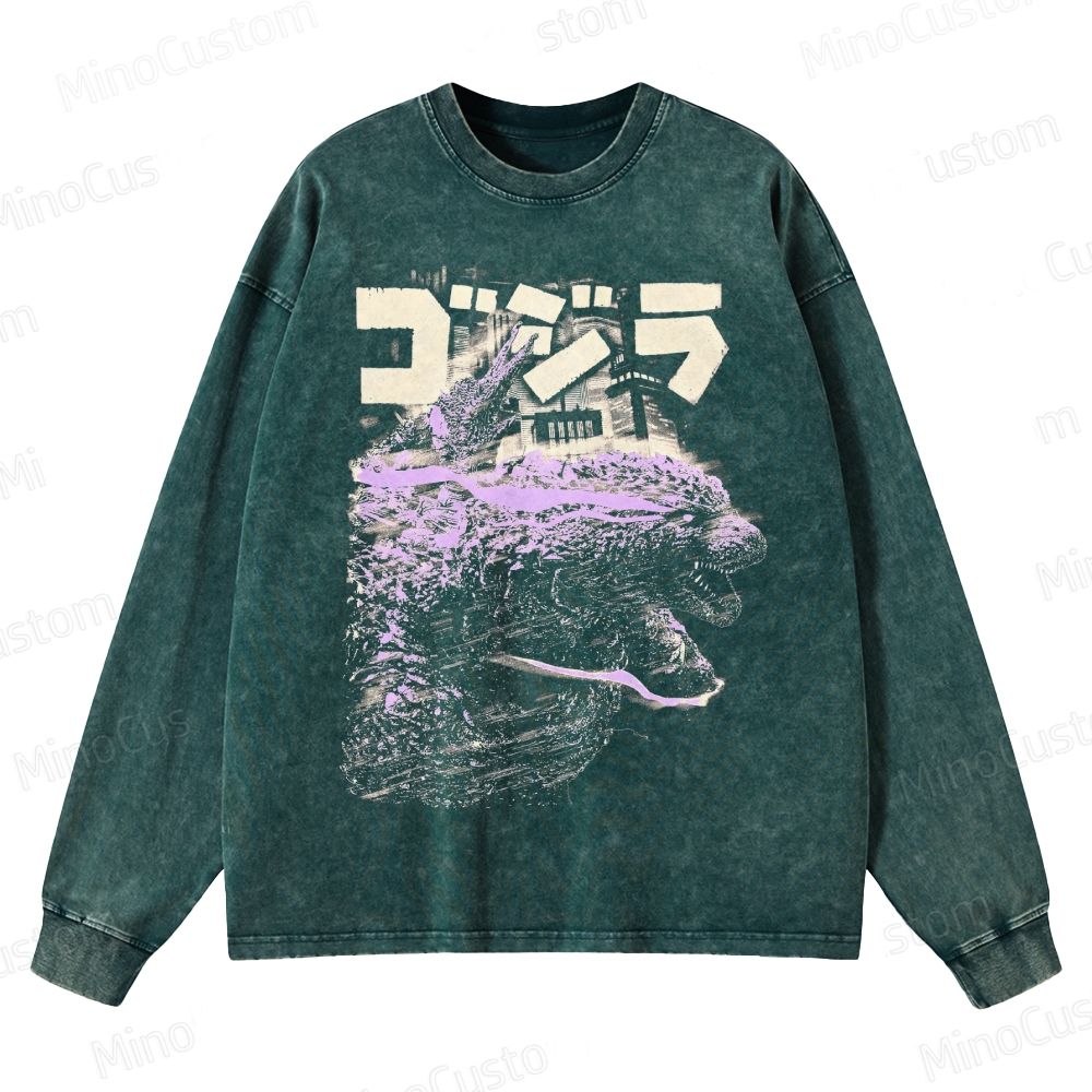 Kaiju Oversized Crewneck Washed Sweatshirt 