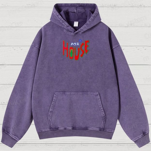 Hausu 1977 Horror Cult Graphic Washed Hoodies 