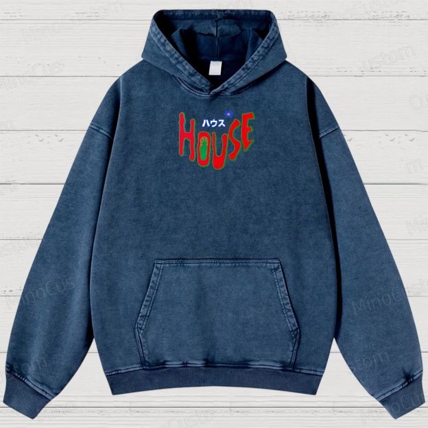 Hausu 1977 Horror Cult Graphic Washed Hoodies 