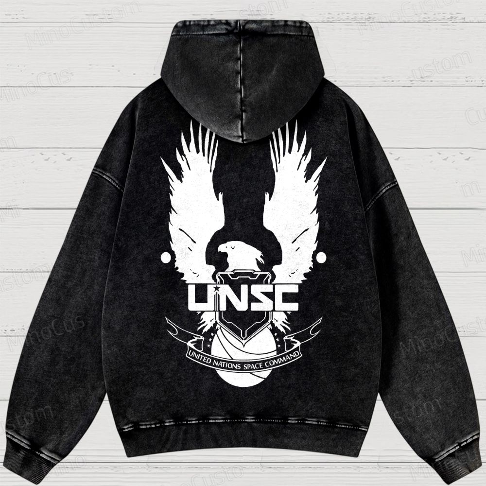 Vintage Halo Geek Washed Hoodies 