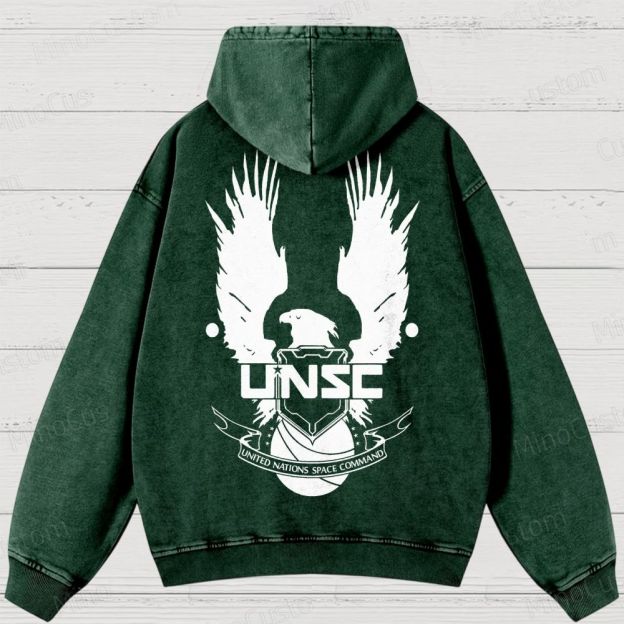 Vintage Halo Geek Washed Hoodies 
