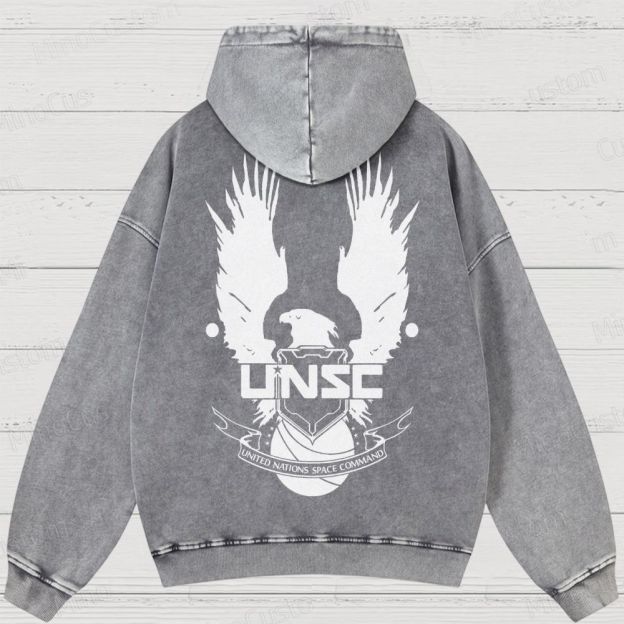 Vintage Halo Geek Washed Hoodies 