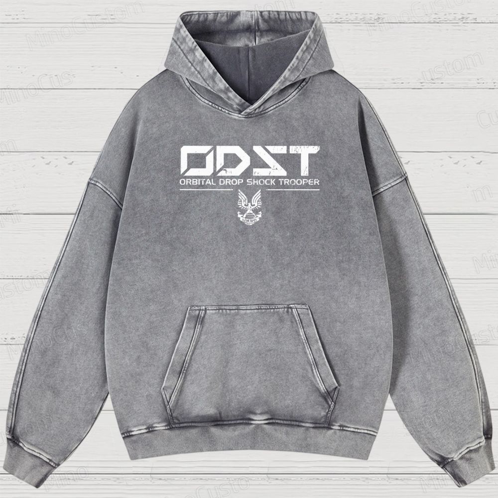 Vintage Halo Geek Washed Hoodies 