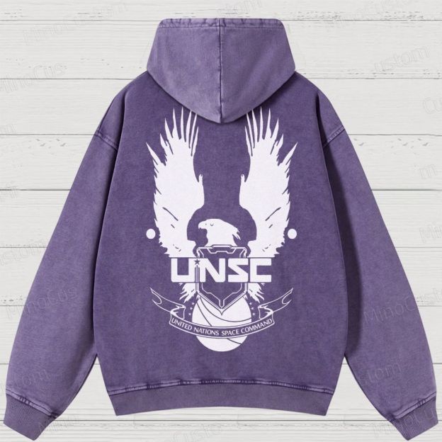 Vintage Halo Geek Washed Hoodies 