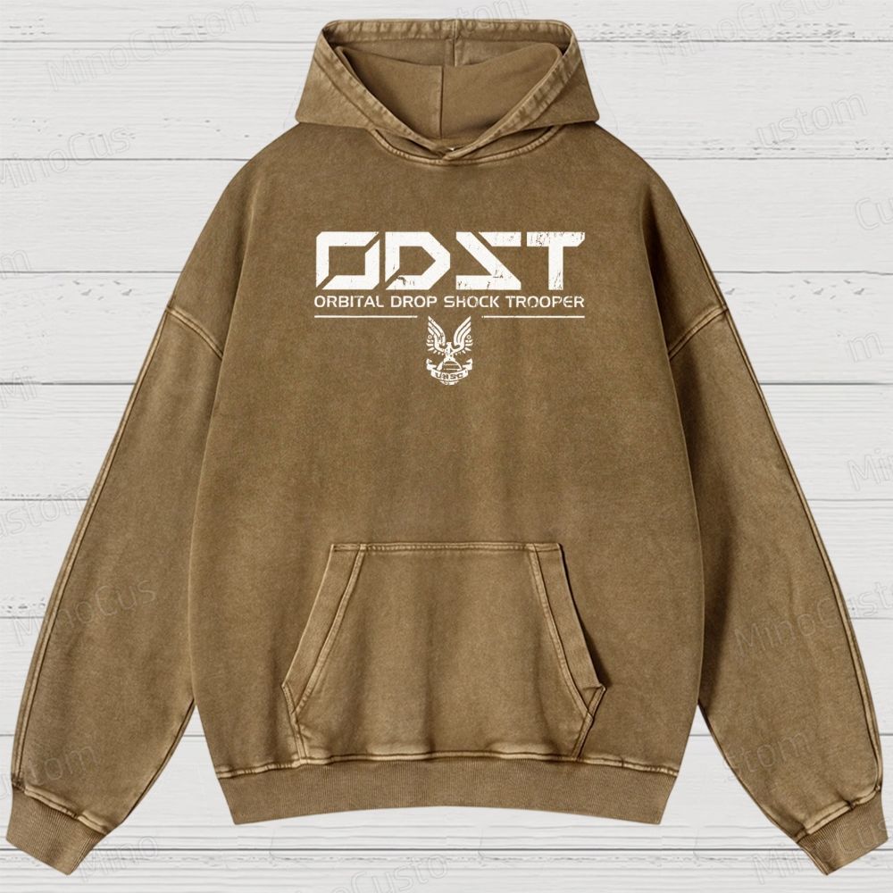 Vintage Halo Geek Washed Hoodies 