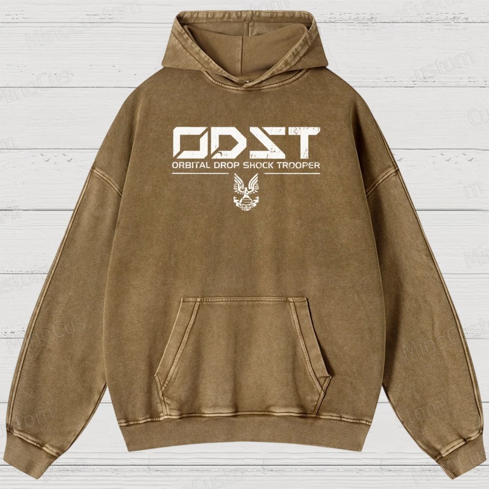 Vintage Halo Geek Washed Hoodies 