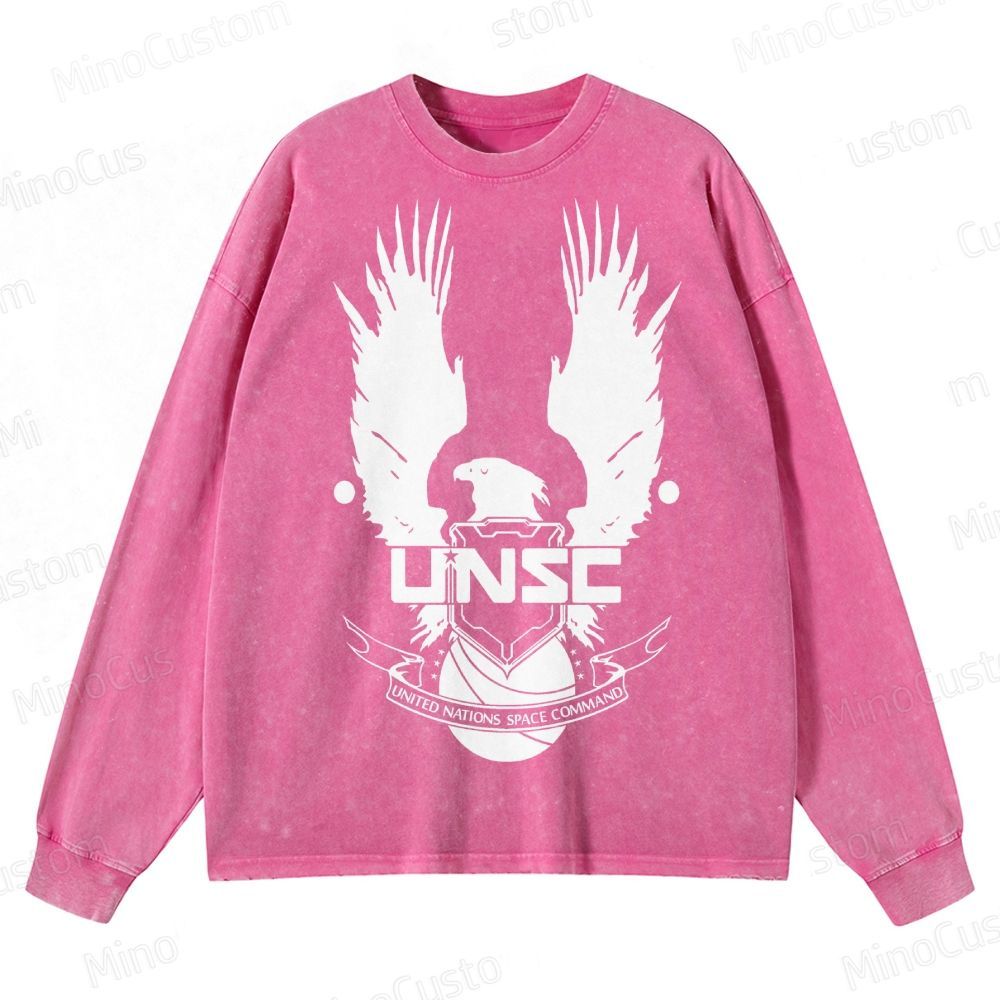 Vintage Halo Geek  Crewneck Washed Sweatshirt 