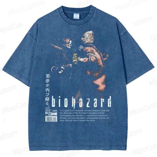 Vintage Biohazard Graphic Washed T-Shirt 