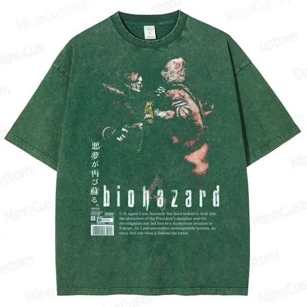 Vintage Biohazard Graphic Washed T-Shirt 