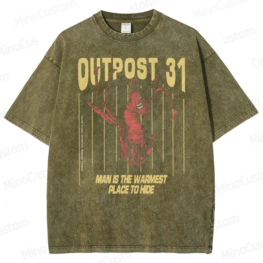 Outpost 31 Horror Movie Washed T-Shirt 