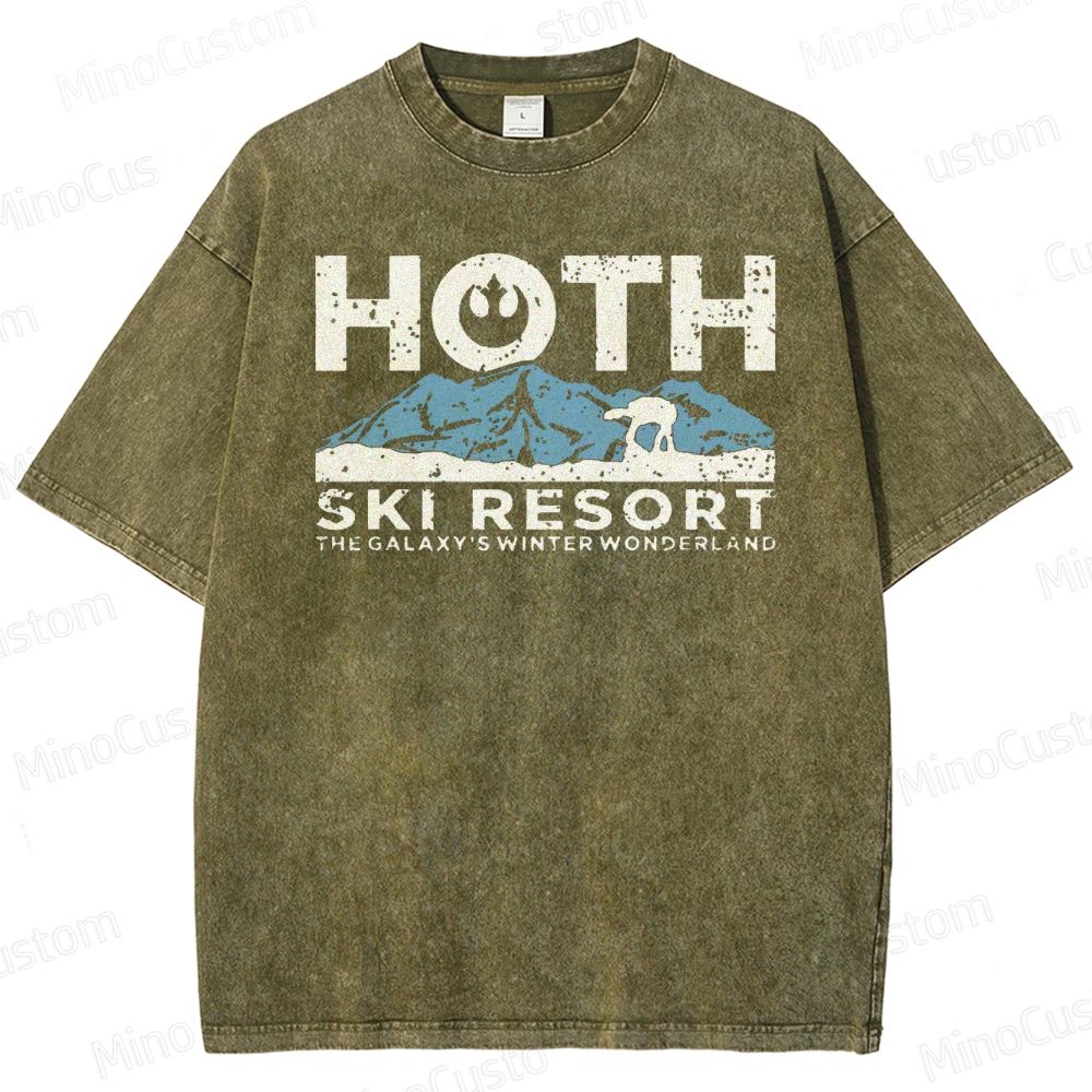 Hoth Ski Resort Washed T-Shirt 