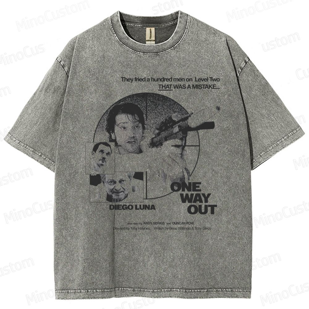 Andor: One Way Out Retro Sci - Fi Drama Graphic Washed Vintage T - Shirt