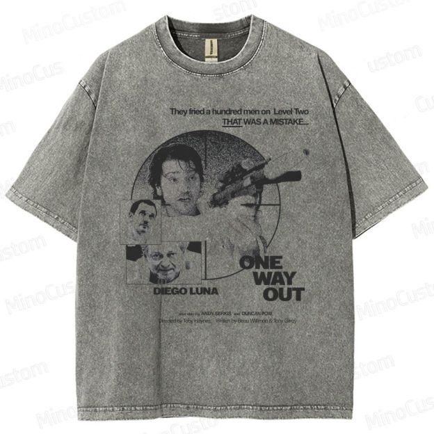 Andor: One Way Out Retro Sci - Fi Drama Graphic Washed Vintage T - Shirt