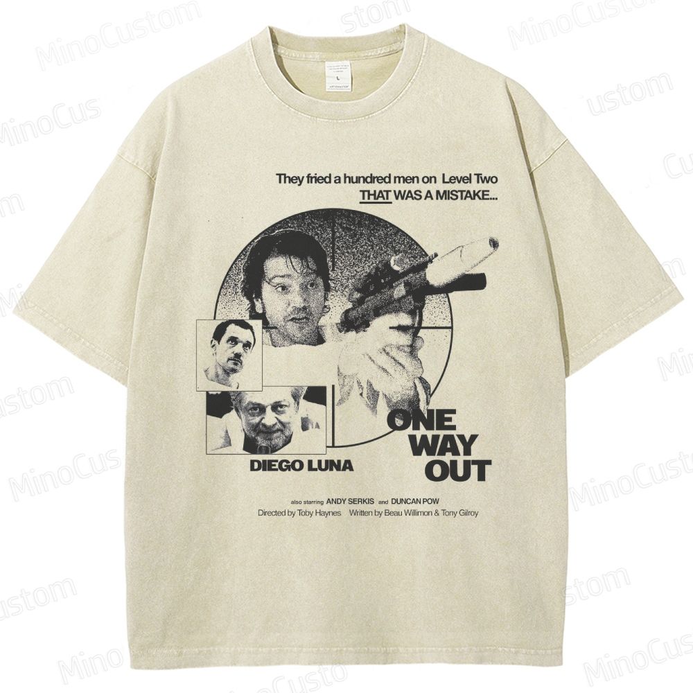 Andor: One Way Out Retro Sci - Fi Drama Graphic Washed Vintage T - Shirt