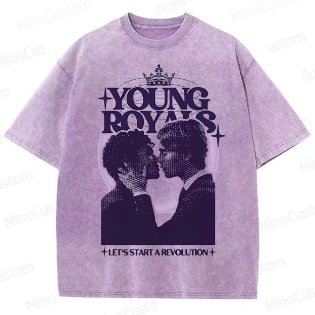 Young Royals Retro Romantic Drama Graphic Washed Vintage T - Shirt