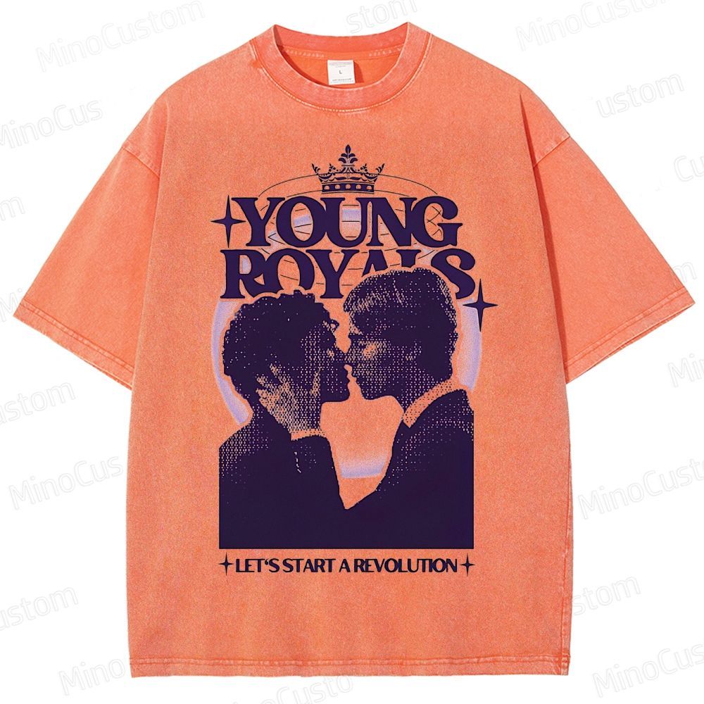Young Royals Retro Romantic Drama Graphic Washed Vintage T - Shirt