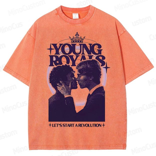 Young Royals Retro Romantic Drama Graphic Washed Vintage T - Shirt