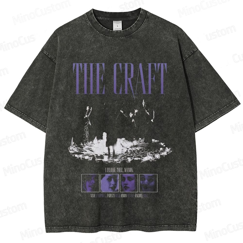 The Craft Retro Occult Horror Graphic Washed Vintage T - Shirt