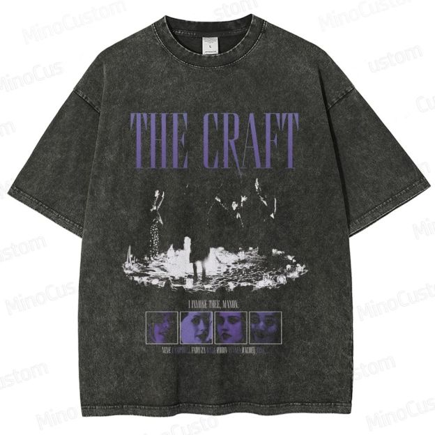 The Craft Retro Occult Horror Graphic Washed Vintage T - Shirt