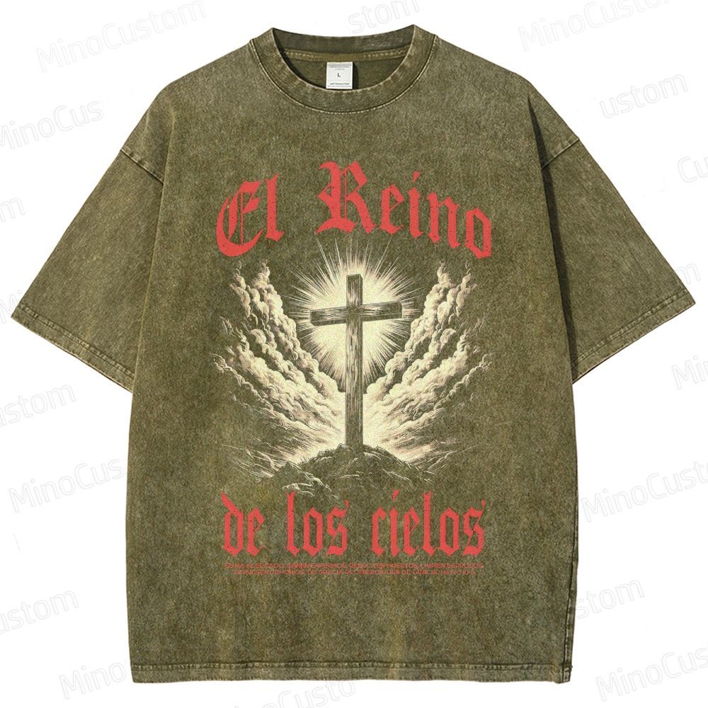 Kingdom of Heaven (El Reino de los Cielos) Retro Epic Drama Graphic Washed Vintage T - Shirt