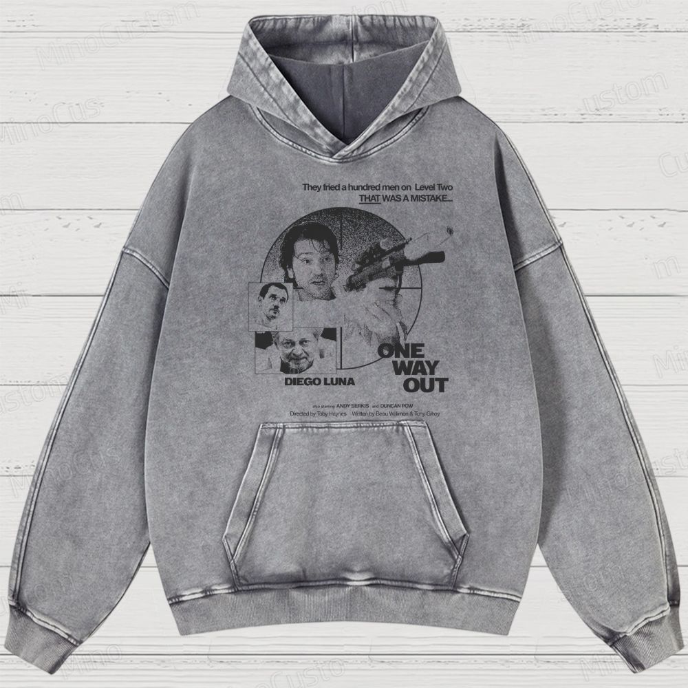 Andor: One Way Out Retro Sci-Fi Thriller Graphic Washed Vintage Hoodie